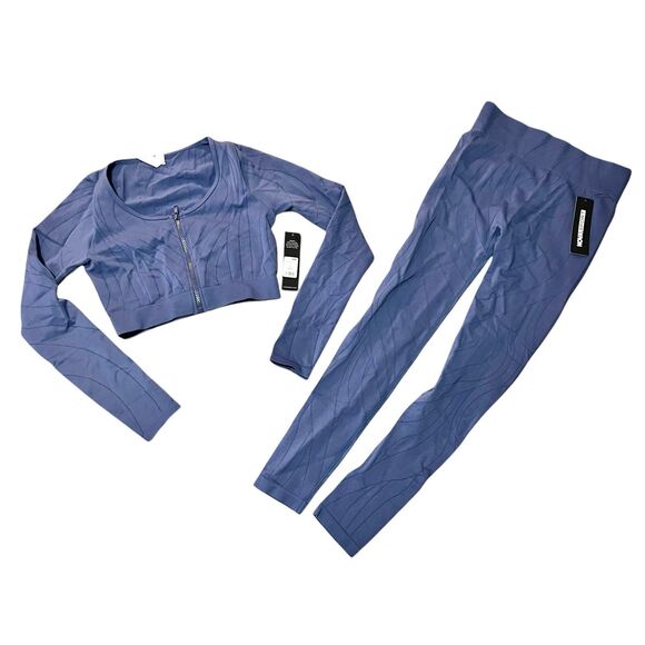 Fashion Nova Making Waves Two Piece Workout Set Sz Small - Picture 6 of 12